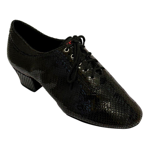 Practice Dance Shoes, 1205 Flexi, Shevro Black, Blue Chains