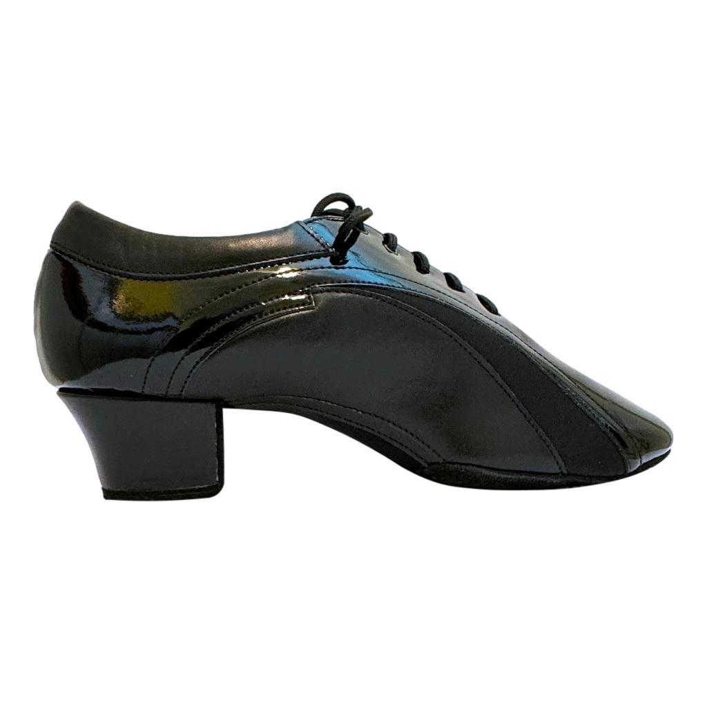 Galex 1212 Fernando, Black Leather / Patern Leather / Neoprene, Men's Latin Dance Shoes