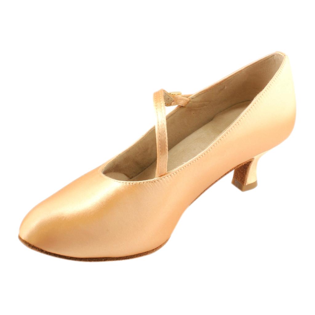 Galex 6601 Premium P, Heel 5cm Flare W, Tan, Women's Standard Dance Shoes