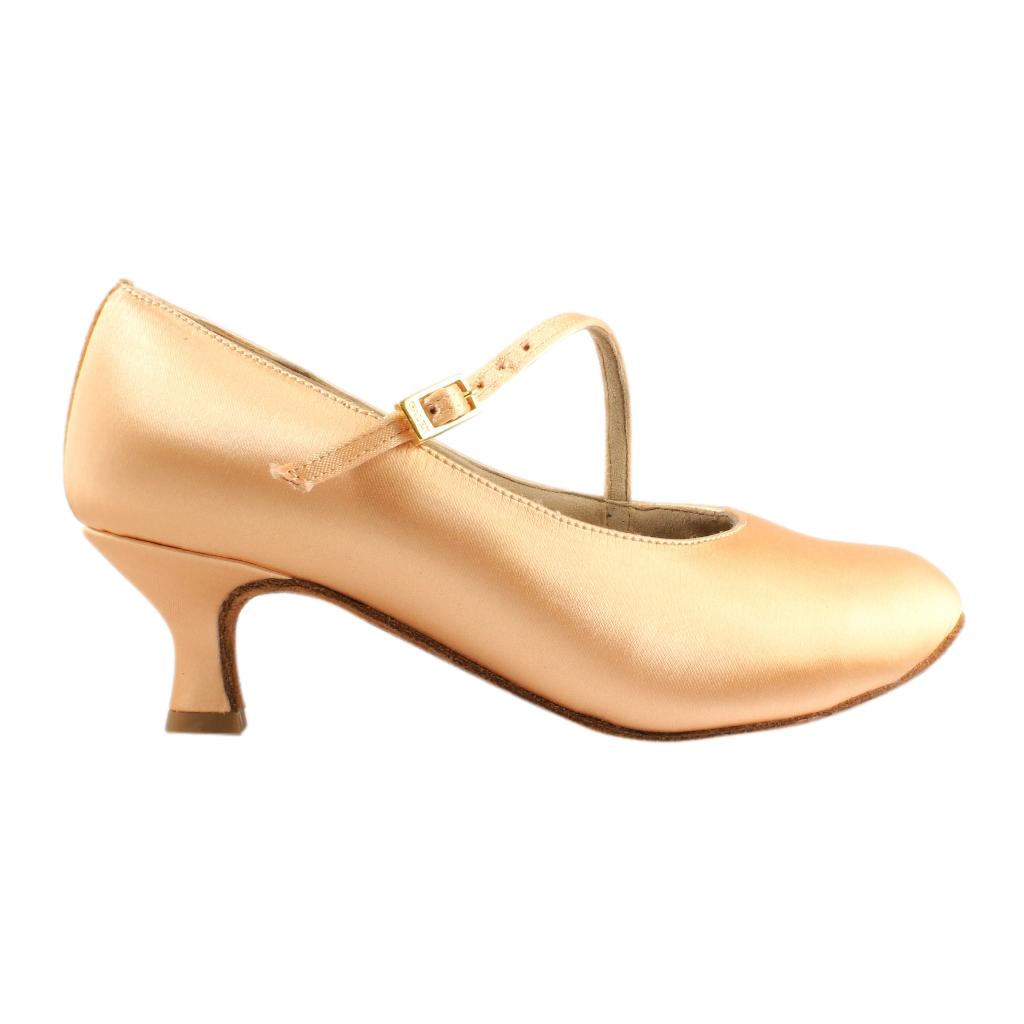 Galex 6601 Premium P, Heel 5cm Flare W, Tan, Women's Standard Dance Shoes