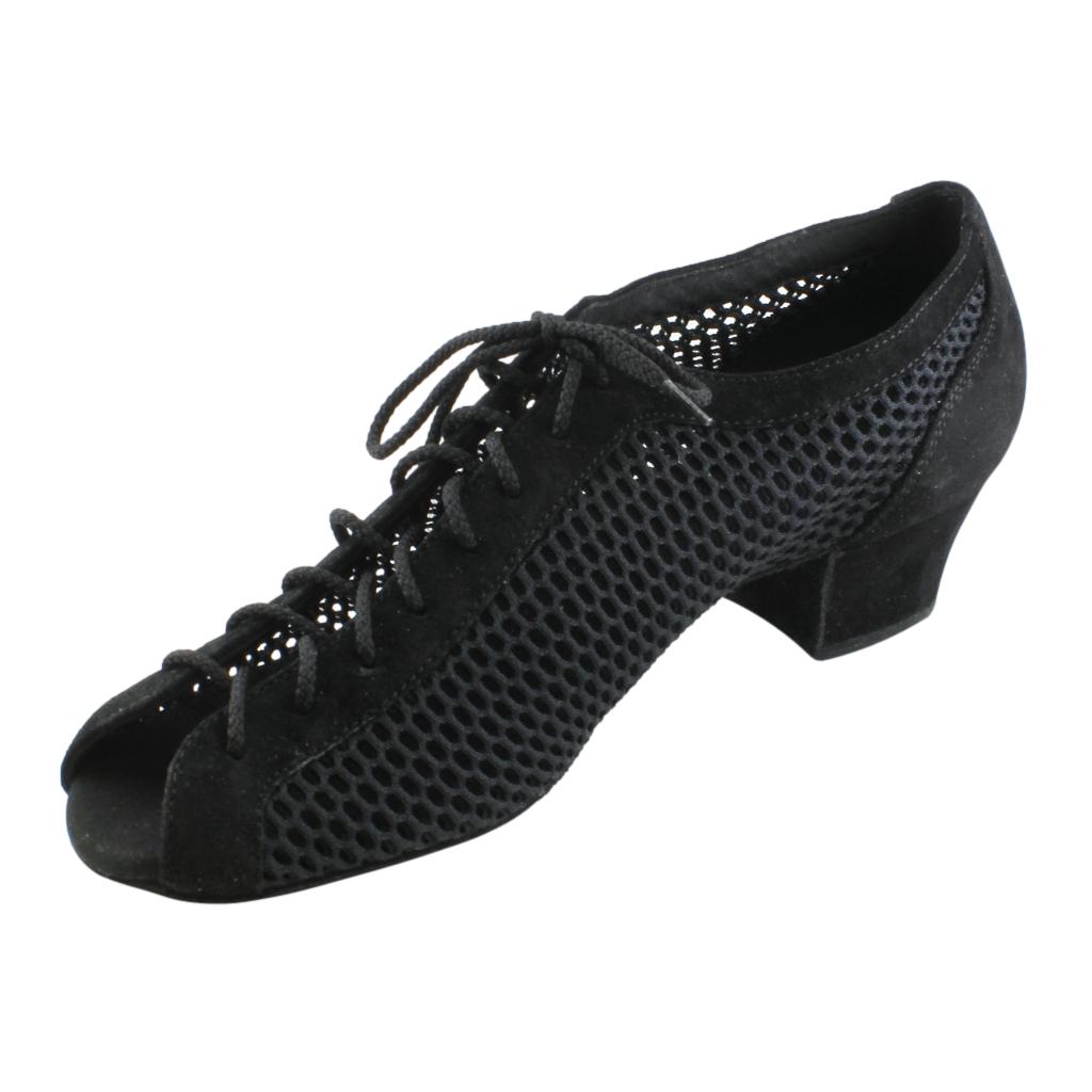 Galex Raspiro, Black Mesh & Suede, Practice Dance Shoes