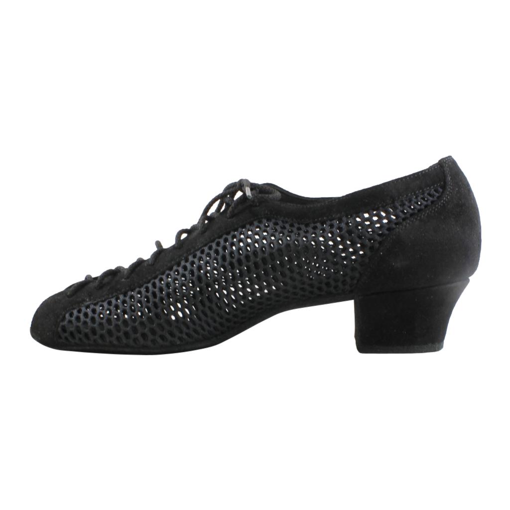 Galex Raspiro, Black Mesh & Suede, Practice Dance Shoes