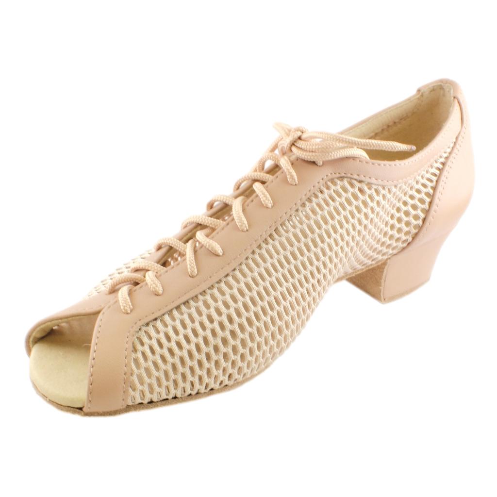 Galex Raspiro, Beige Mesh & Leather, Practice Dance Shoes
