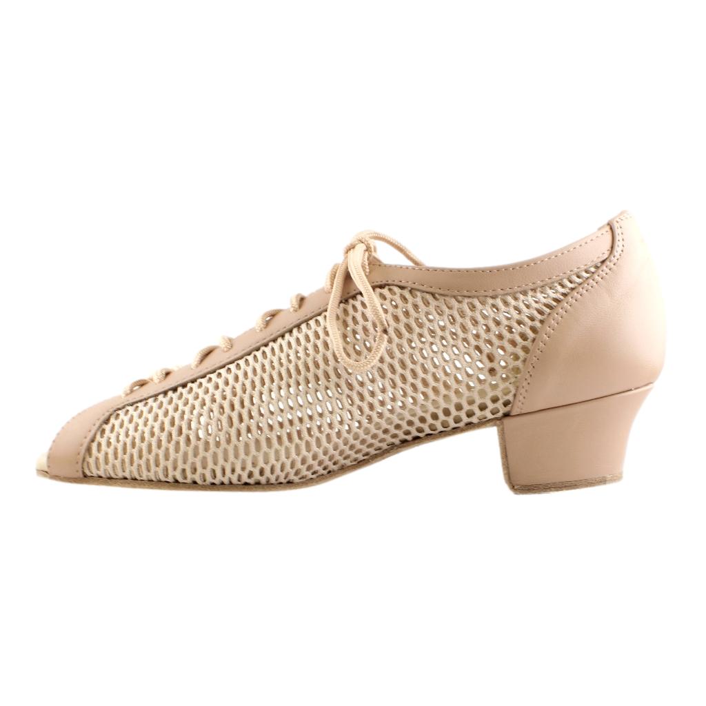 Galex Raspiro, Beige Mesh & Leather, Practice Dance Shoes