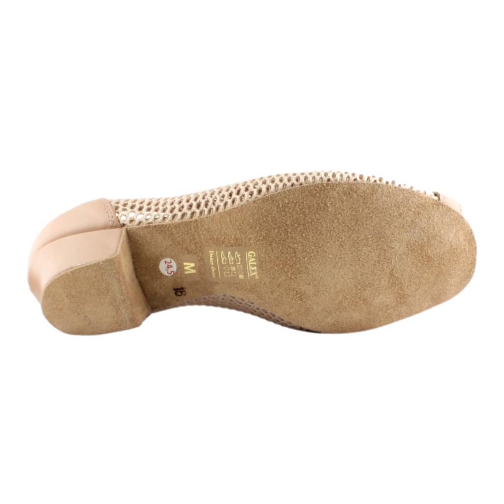 Galex Raspiro, Beige Mesh & Leather, Practice Dance Shoes