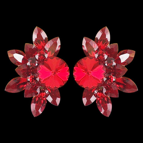 Earrings, Light Rose and Crystal AB Rhinestones