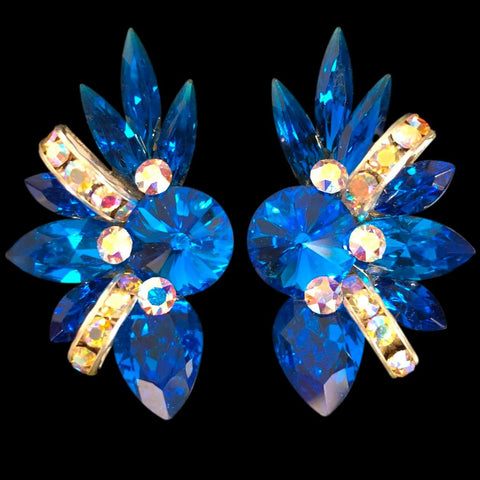 Earrings, Hyacinth AB, Light Siam Shim and Light Siam Rhinestones