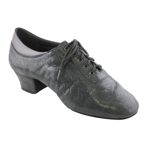 Practice Dance Shoes, 1205 Flexi, Black with Silver Lines