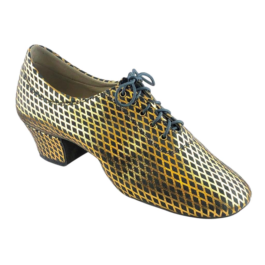Galex 1205 Flexi, Gold Rhomb, Leather, Practice Dance Shoes