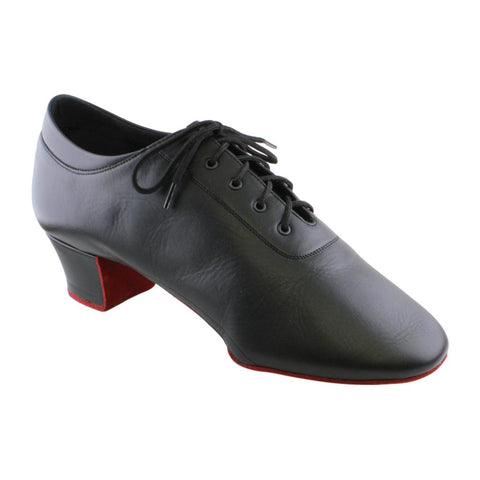 Men's Latin Dance Shoes, 1212 Fernando, Black Leather / Neoprene