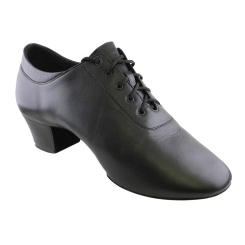 Men's Latin Dance Shoes, 1212 Fernando, Black Leather / Neoprene