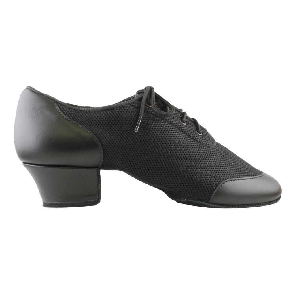 Practice Latin Dance Shoes, Model 4000 Vento, Black Leather Mash