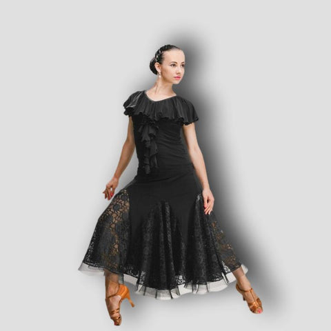 Women's Latin Practice Dress PL-948 Black