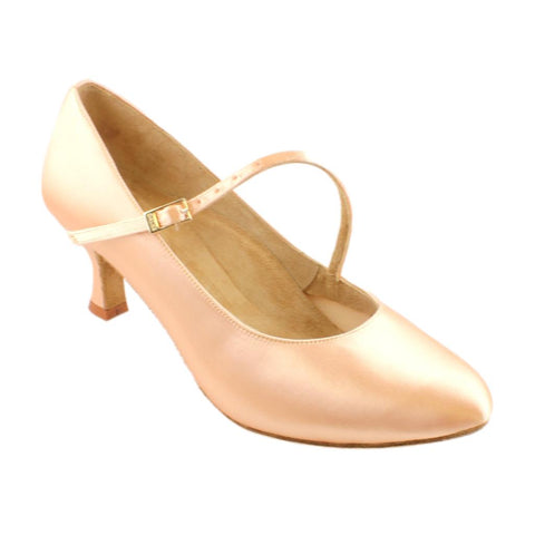Practice Dance Shoes, 1205 Flexi, Leather Coral, Brown Sole