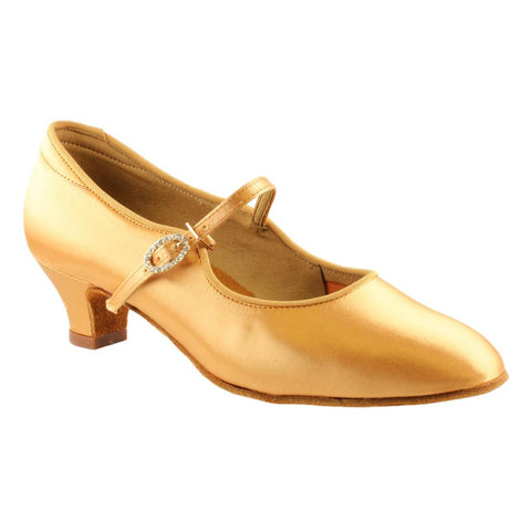 Women's Standard Dance Shoes, Model 137, Heel EH11, Tan 1