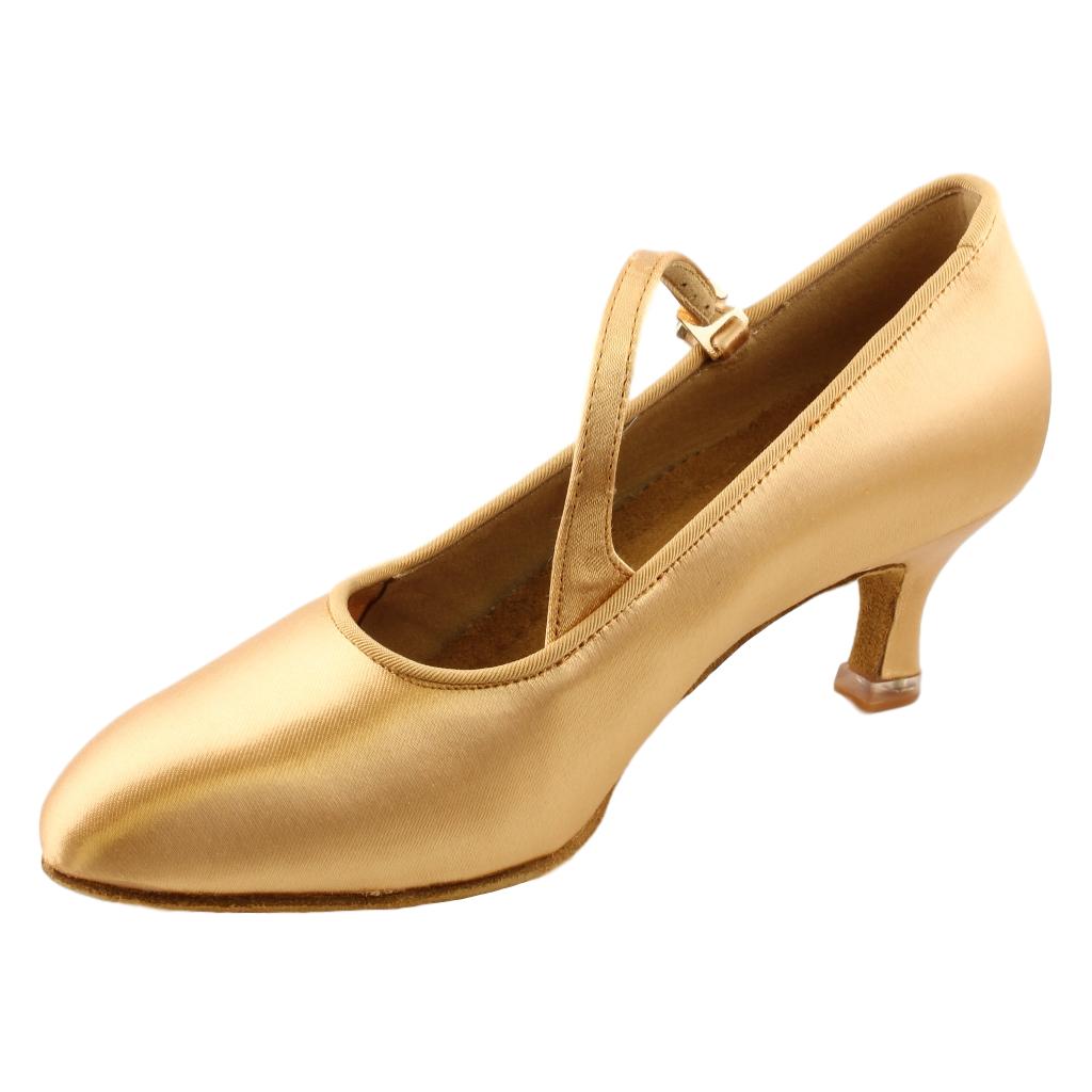 BD Dance International Standard Dance Shoes for Women, Model 149, Heel EH11, Tan