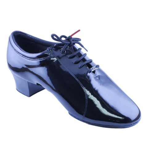 Men's Latin Dance Shoes, 1207 Profi, Black Patent Leather + Neoprene