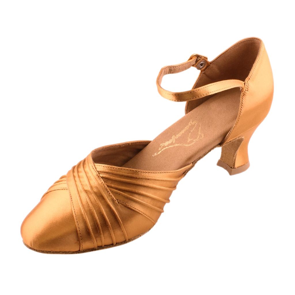 Dancefeel R346, Heel 2", Tan, Women's Smooth Dance Shoes