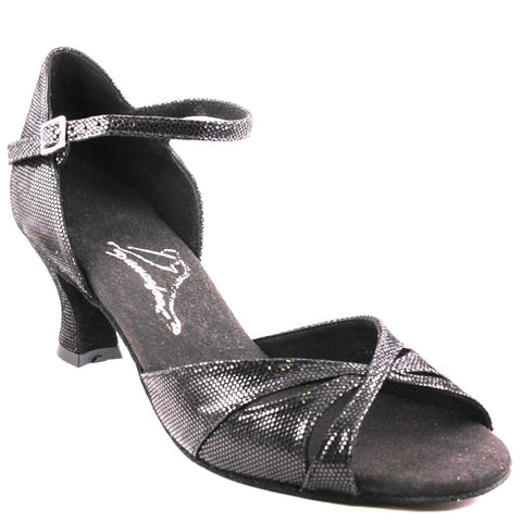 Women's Latin Dance Shoes, Model 2324, Heel EH12, Tan 3