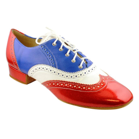 Men's Salsa Dance Shoes, Flexi M, Red Leather
