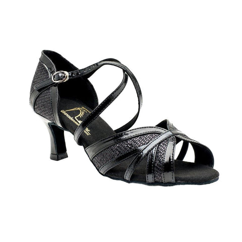 Galex 2274 Tatiana, Heel 6cm Flare W, Gold Cedar Satin, Women's Latin Dance Shoes