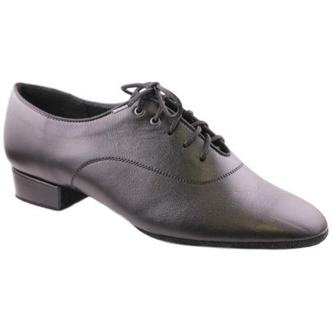 Men's Smooth Dance Shoes, 1109 Oxford Flexi M, Black Leather