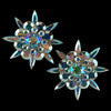 Euro Glam Earrings, Clip-On, Swarovski Crystal AB
