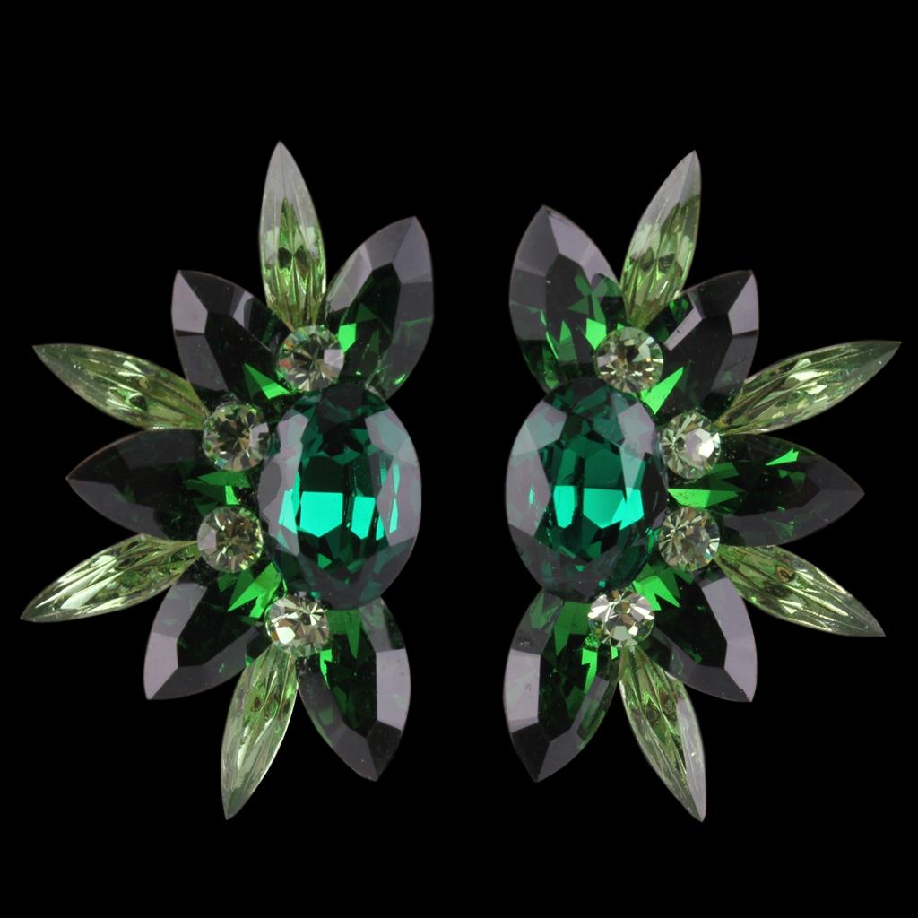 Earrings, Olivine - Emerald - Peridot Rhinestones