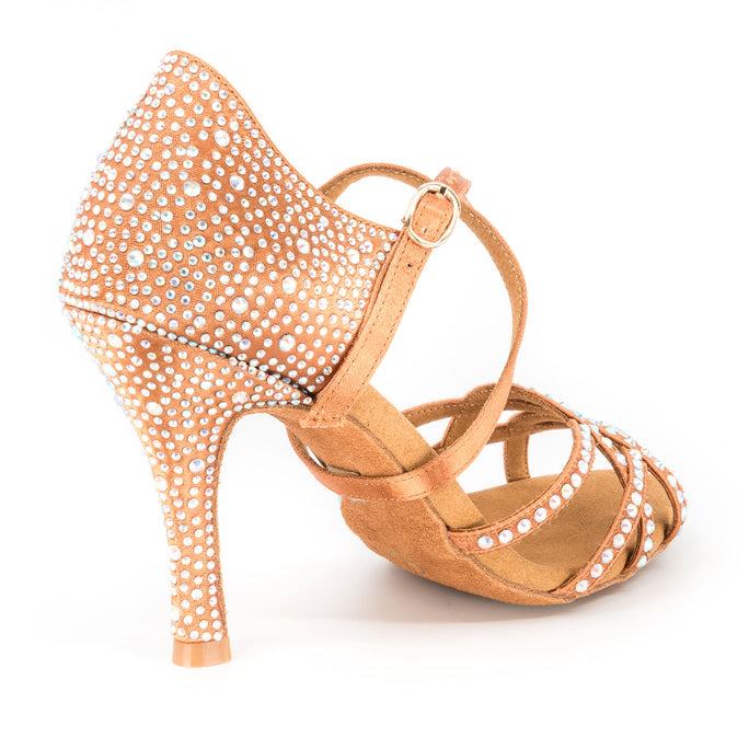 GFranco Mystique, Heel 3.5", Tan, Women's Latin Dance Shoes