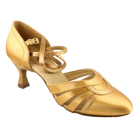 Women's Smooth Dance Shoes, Model 159-B, Heel EH10, Tan 1 (Light Tan)