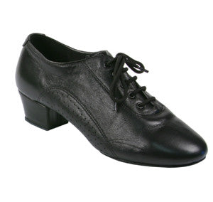 Stephanie E-300111, Black Leather, Men's Latin Dance Shoes