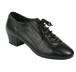 Men's Latin Dance Shoes, Model 419, Black Leather