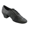 Galex 1205 Flexi, Black with Silver Lines, Practice Dance Shoes