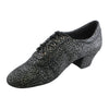 Galex 1205 Flexi, Black with Silver Lines, Practice Dance Shoes