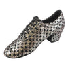 Galex 1205 Flexi, Silver Chains, Shevro Black, Practice Dance Shoes