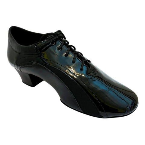 Men's Smooth Dance Shoes, Model E-400112, Black Patent Leather