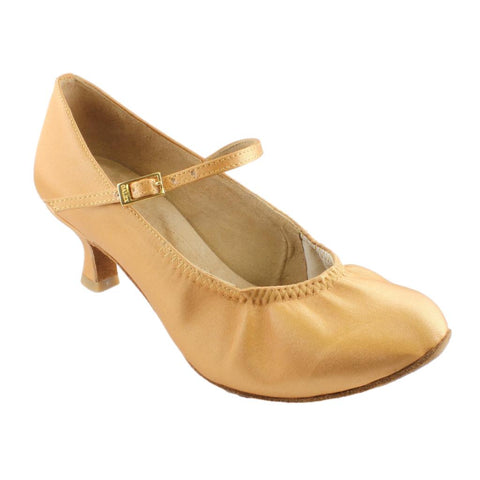 Women's Standard Dance Shoes, Model 137, Heel EH11, Tan 2