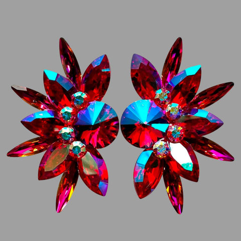 Earrings, Vitrail Medium & Crystal AB Rhinestones