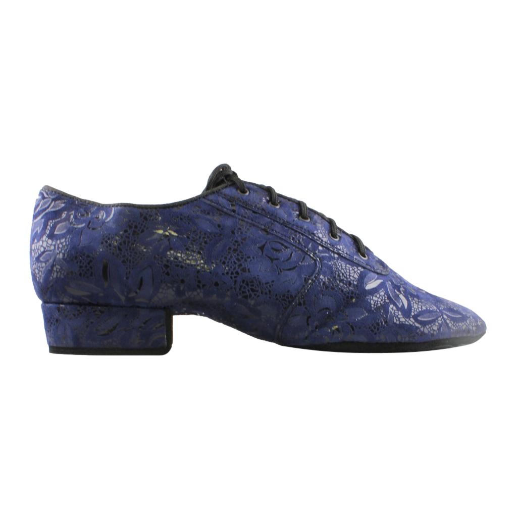 Men's Smooth Dance Shoes, 1109 Oxford Flexi M, Navy Blue Lace Leather