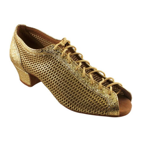 Women's Latin Dance Shoes, Model 2324, Heel EH4, Tan 3