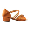 Galex 3066 Tatiana, Block Heel, Gold Cedar Satin, Girls' Latin Dance Shoes