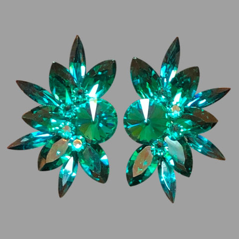 Earrings, Vitrail Medium & Crystal AB Rhinestones