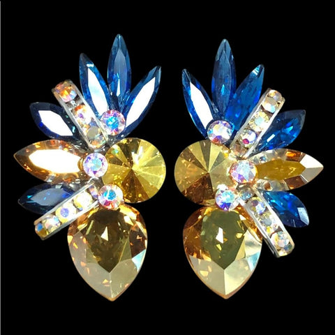 Earrings, Crystal and Crystal AB Rhinestones