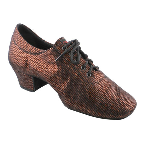 Women's Latin Dance Shoes, Model 2324, Heel EH4G, Tan 3