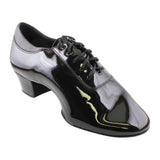 Galex Latin Dance Shoes for Men, Model 1207 Profi, Black Patent Leather & Neoprene