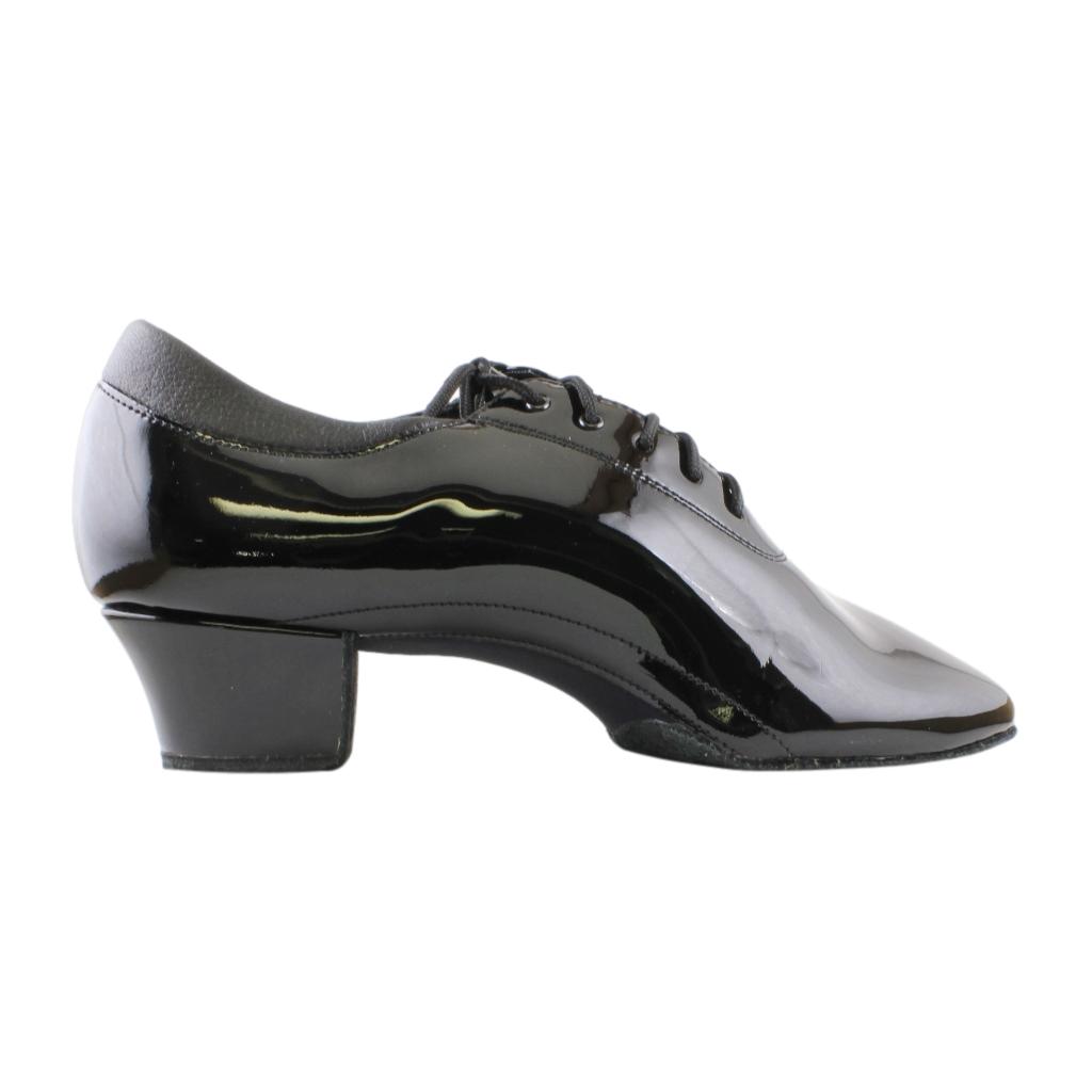 Men's Latin Dance Shoes, 1207 Profi, Black Patent Leather + Neoprene