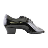 Men's Latin Dance Shoes, 1207 Profi, Black Patent + Neoprene