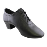Galex Latin Dance Shoes for Men, Model 1208 Valentino, Black Leather