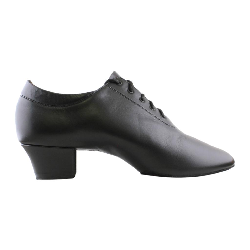 Men's Latin Dance Shoes, 1208 Valentino, Black Leather