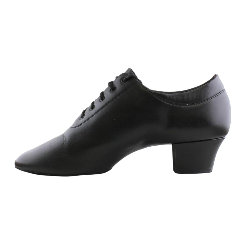 Men's Latin Dance Shoes, 1208 Valentino, Black Leather